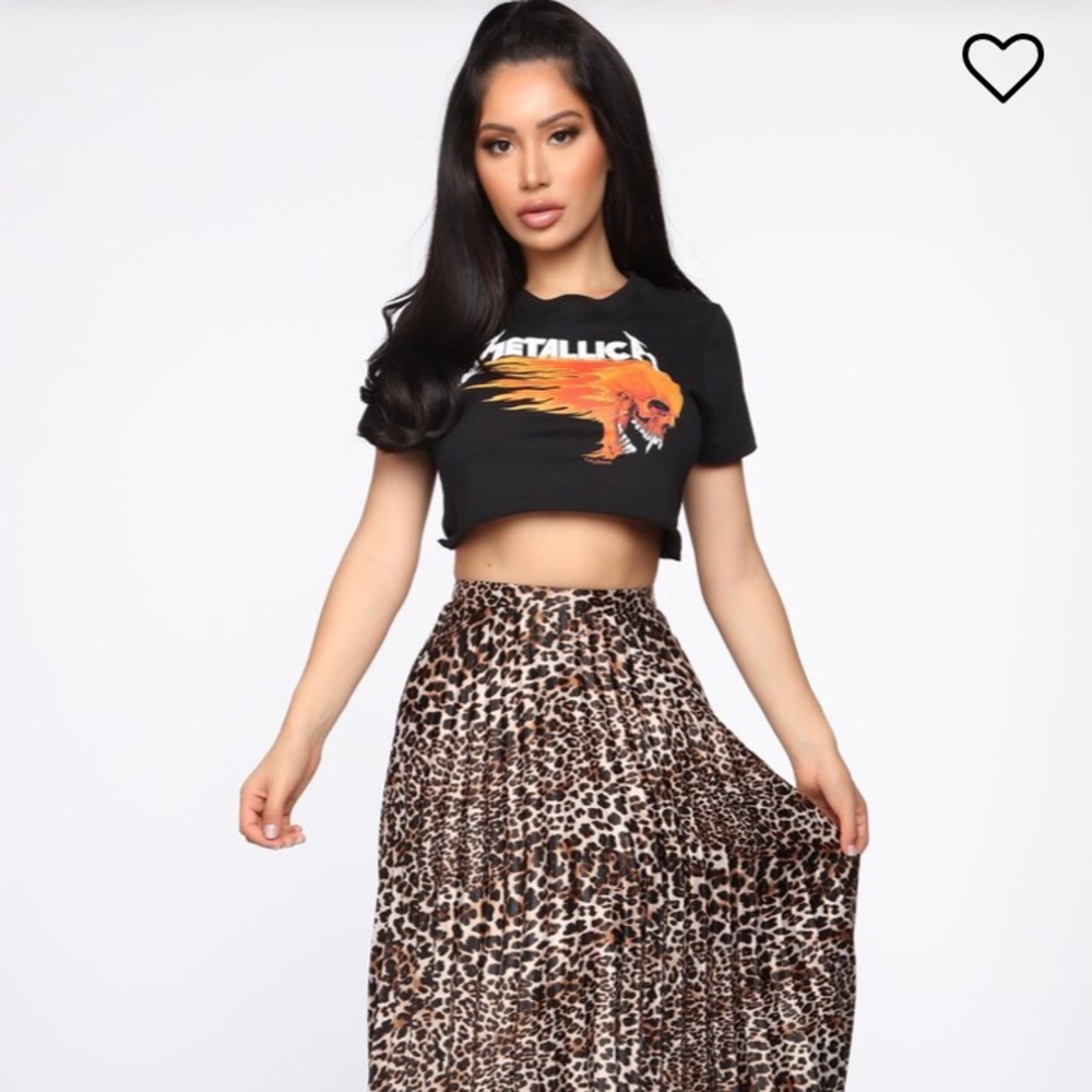 METALLICA graphic crop t shirt